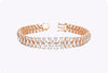 8.20 Carats Total Marquise & Pear Shape Diamond Fashion Bracelet in Rose Gold