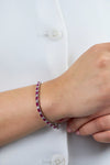 6.49 Carats Oval Cut Ruby & Diamond Tennis Bracelet in White Gold