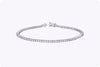 1.35 Carat Round Brilliant Cut Diamond Tennis Bracelet in White Gold