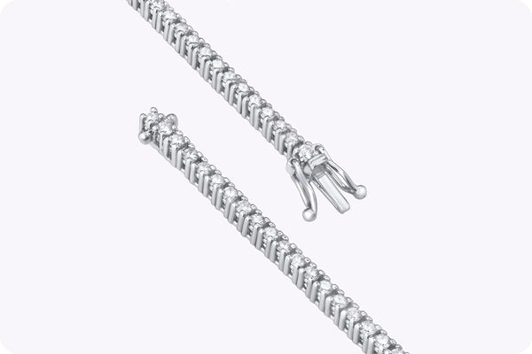 1.35 Carat Round Brilliant Cut Diamond Tennis Bracelet in White Gold