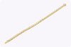 7.71 Carat Total Princess Cut Diamond Tennis Bracelet in Yellow Gold