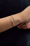 3.63 Carats Total Round Brilliant Cut Bangle Bracelet