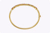 4.76 Carats Total Mixed-Cut Ruby & Diamond Bangle Bracelet in Yellow Gold