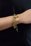 Louis Vuitton Padlock & Key Bracelet in 18K Yellow Gold