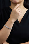 marquise and pear shape diamond bracelet in white gold