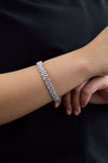 pear shape diamond bracelet in white gold