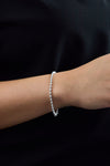 Pear Shape Diamond Tennis Bracelet in White Gold