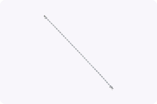3.34 Carats Total Pear Shape Diamond Tennis Bracelet in White Gold