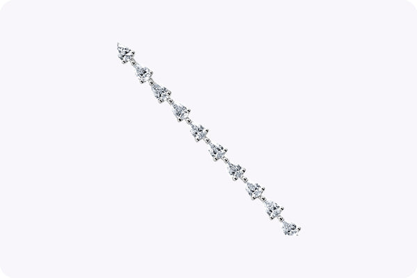 Total Pear Shape Diamond Tennis Bracelet in White Gold