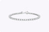 6.45 Carats Total Round Brilliant Cut Diamond Tennis Bracelet in White Gold