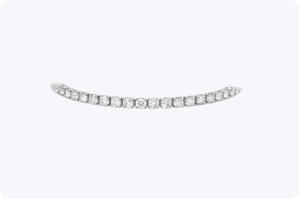 6.45 Carats Total Round Brilliant Cut Diamond Tennis Bracelet in White Gold