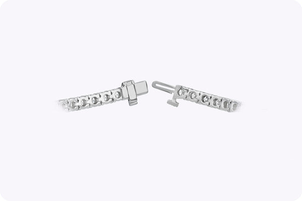6.20 Carats Total Round Brilliant Cut Diamond Tennis Bracelet in White Gold