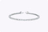 5.20 Carats Total Round Brilliant Cut Diamond Tennis Bracelet in White Gold