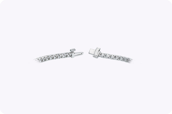 5.20 Carats Total Round Brilliant Cut Diamond Tennis Bracelet in White Gold