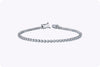 2.57 Carat Round Brilliant Cut Diamond Tennis Bracelet in White Gold