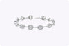 5.82 Carats Total Mixed-Cut Diamond Halo Fashion Bracelet in White Gold