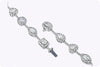 5.82 Carats Total Mixed-Cut Diamond Halo Fashion Bracelet in White Gold