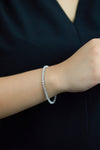 5.17 Carat Brilliant Round Cut Diamond Tennis Bracelet in White Gold