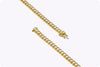 3.39 Carats Total Round Brilliant Diamond Half-Bezel Tennis Bracelet in Yellow Gold