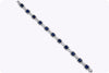 15.35 Carats Total Sapphire & Diamond Halo Alternating Bracelet in White Gold