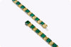 22.52 Carats Total Emerald & Diamond Tennis Bracelet in Yellow Gold and Platinum