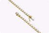 5.89 Carats Total Oval-Cut Diamond Tennis Bracelet in Yellow Gold