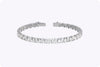8.54 Carats Total Alternating Pear-Shaped Diamond Tennis Bracelet in White Gold