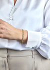 5.58 Carats Total Mixed-Cut Diamond Tennis Bracelet in Yellow Gold