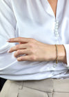 5.58 Carats Total Mixed-Cut Diamond Tennis Bracelet in Yellow Gold