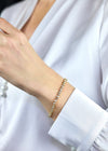 5.58 Carats Total Mixed-Cut Diamond Tennis Bracelet in Yellow Gold
