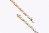 5.58 Carats Total Mixed-Cut Diamond Tennis Bracelet in Yellow Gold