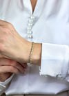 6.70 Carats Total Marquise & Pear Shaped Diamond Bracelet in Two-Tone Gold