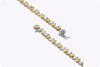 6.70 Carats Total Marquise & Pear Shaped Diamond Bracelet in Two-Tone Gold
