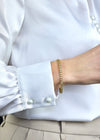 6.37 Carats Total Oval Cut Diamond Tennis Bracelet in Yellow Gold