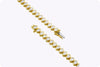 6.37 Carats Total Oval Cut Diamond Tennis Bracelet in Yellow Gold