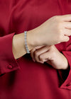 6.24 Carats Total Diamond Floral Motif Bracelet in White Gold