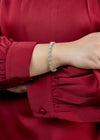 6.24 Carats Total Diamond Floral Motif Bracelet in White Gold