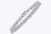 6.24 Carats Total Diamond Floral Motif Bracelet in White Gold