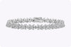 6.24 Carats Total Diamond Floral Motif Bracelet in White Gold