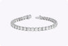 12.89 Carats Total Round Brilliant Cut Diamond Tennis Bracelet in White Gold