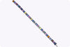 24.78 Carats Total Princess Cut Multicolored Sapphire Tennis Bracelet in Platinum