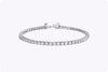 5.00 Carats Total Round Brilliant Cut Diamond Tennis Bracelet in White Gold