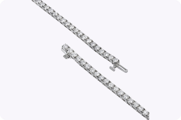 5.00 Carats Total Round Brilliant Cut Diamond Tennis Bracelet in White Gold