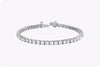 8.12 Carats Total Round Brilliant Cut Diamond Tennis Bracelet in White Gold