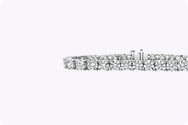 16.80 Carats Total Round Brilliant Cut Diamond Tennis Bracelet in White Gold