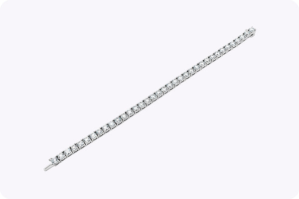 16.80 Carats Total Round Brilliant Cut Diamond Tennis Bracelet in White Gold