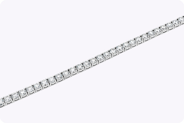 16.80 Carats Total Round Brilliant Cut Diamond Tennis Bracelet in White Gold