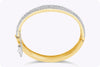 11.07 Carats Round Diamond Micro-Pave Bangle Bracelet in Yellow Gold