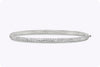 4.76 Carat Total Round Brilliant Cut Diamond Eternity Bangle Bracelet in White Gold