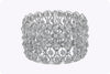 8.17 Carat Total Brilliant Round Diamond Cluster Wide Bracelet in White Gold